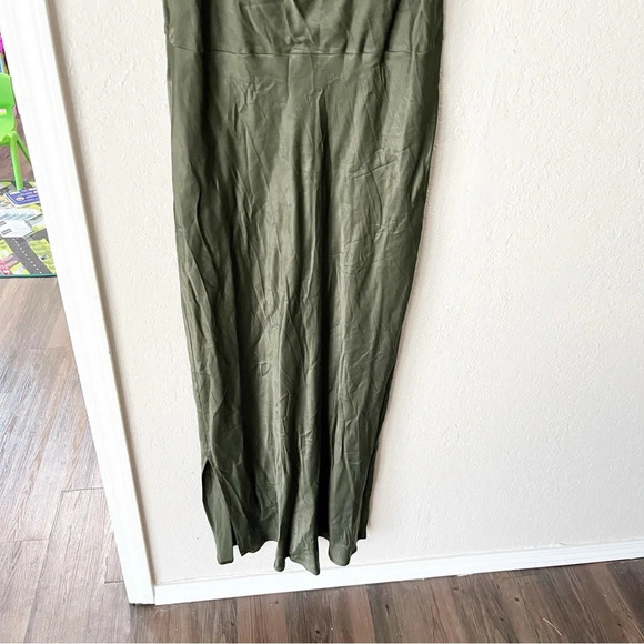 Anthropologie Dress Women's XL Elyse Green Bias Slip Midi HOCO Special Occasion - Picture 5 of 11